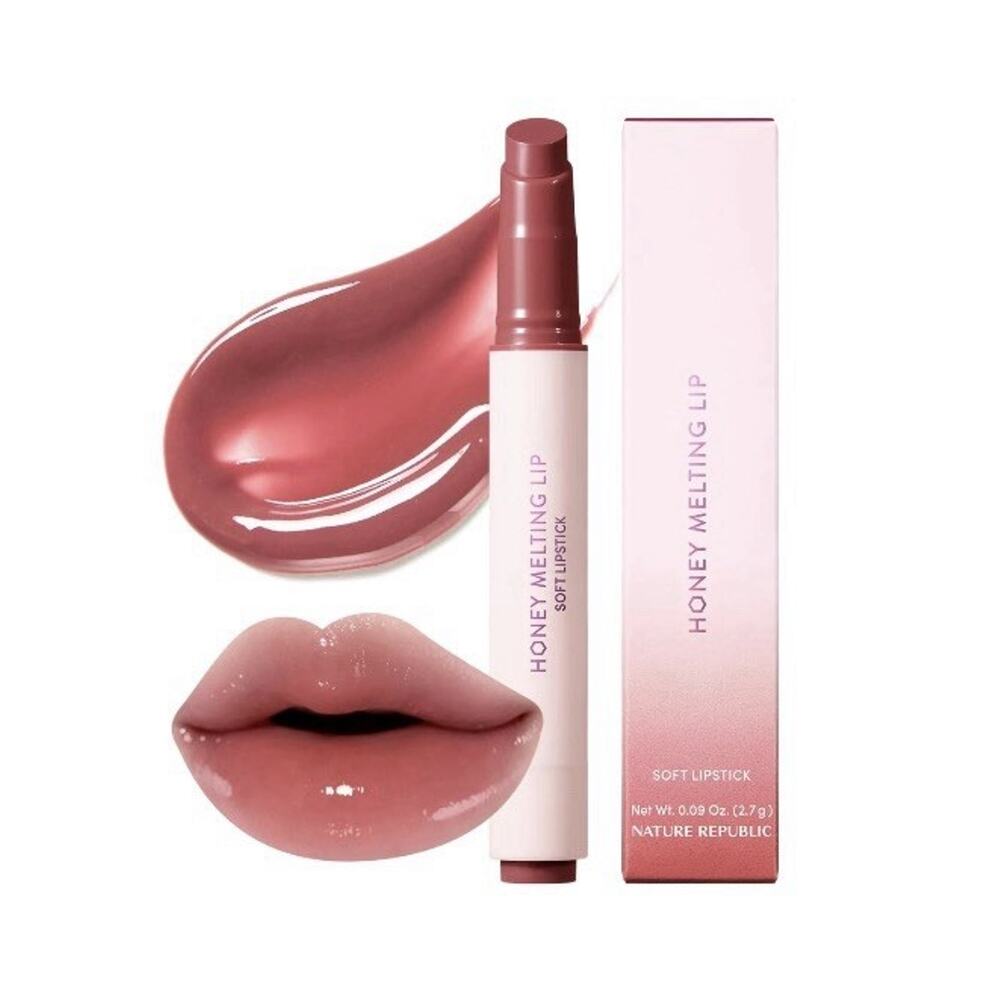 Nature Republic Honey Melting Lip – Rose Pink Hydrating Glossy Lipstick NEW